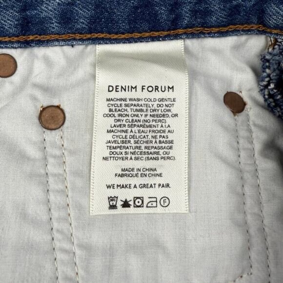 Aritzia Denim Forum The Ex-Boyfriend Hi-Rise Straight Denim Short Size 26 - Picture 6 of 10
